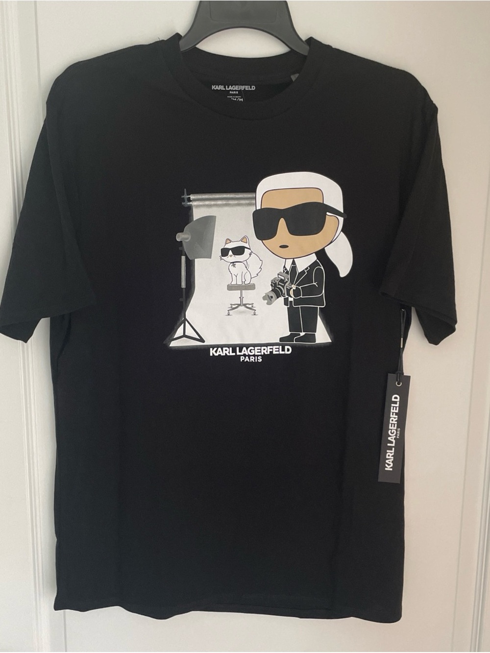 NWT Karl Lagerfeld Tee Shirt Men’s Black Size Medium